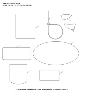 Kt735-3101 Identification Diagram and Parts List for KT735-3101  Cub Cadet Lawn Tractor